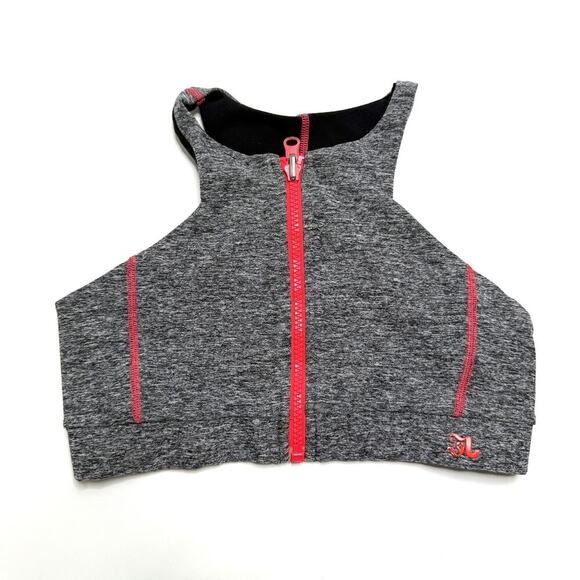 Jo+Jax Dancewear Sports Bra Dance Top Small SA Convention Reversible Gray/Pink - Picture 1 of 8